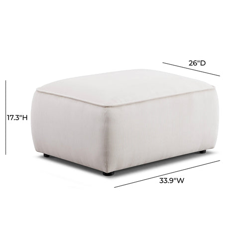 Sabine Verona Performance Corduroy Velvet Ottoman - image 4