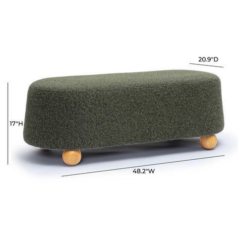 Margaux Lucerne 48" Contract-Grade Faux Mohair Large Ottoman - image 6