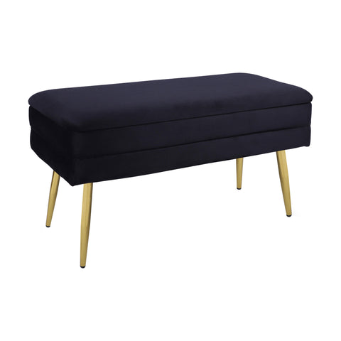  31" Velvet Storage Bench - image 3