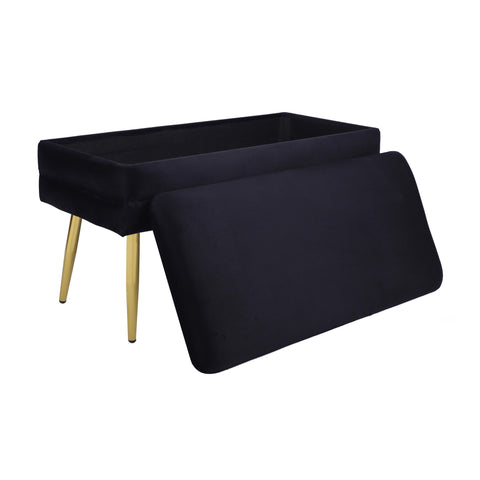  31" Velvet Storage Bench - image 5