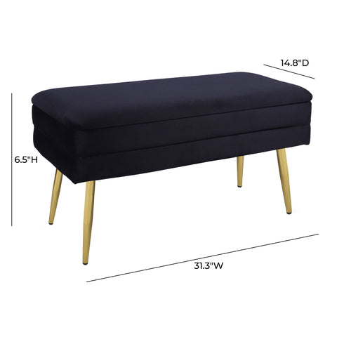  31" Velvet Storage Bench - image 6