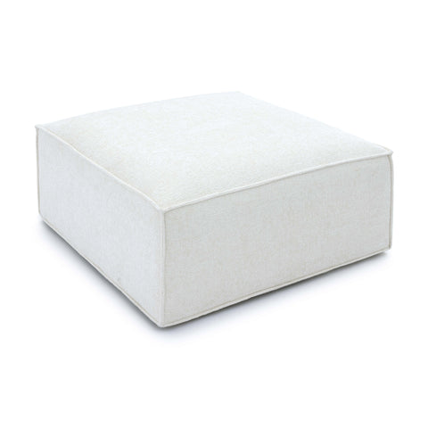 Ines Orleans Performance Chenille Basketweave Ottoman - image 4