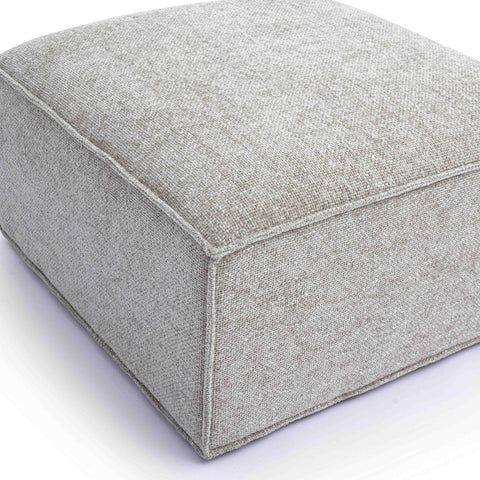 Ines Orleans Performance Chenille Basketweave Ottoman - image 5