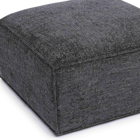 Ines Orleans Performance Chenille Basketweave Ottoman - image 5