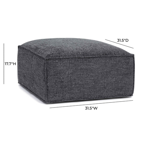 Ines Orleans Performance Chenille Basketweave Ottoman - image 6