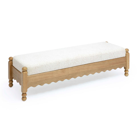 Aurelia Verona 56" Cream Performance Basketweave Bench - image 4