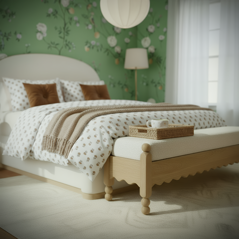 Aurelia Verona 56" Cream Performance Basketweave Bench - image 2