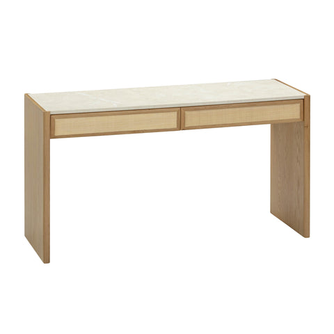 Aurelia Ravenna 56" Natural Oak 2-Drawer Console Desk - image 2