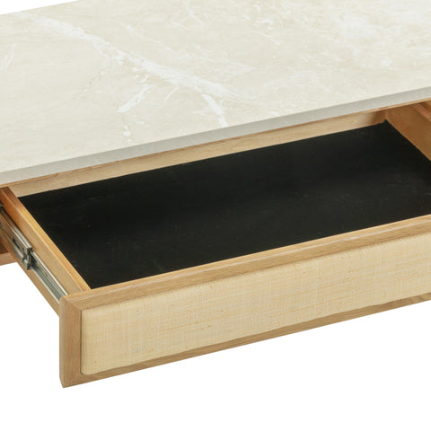 Aurelia Ravenna 56" Natural Oak 2-Drawer Console Desk - image 8
