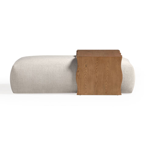 Noemie StClair 54" Performance Basketweave Ottoman with Bridge Table - image 4