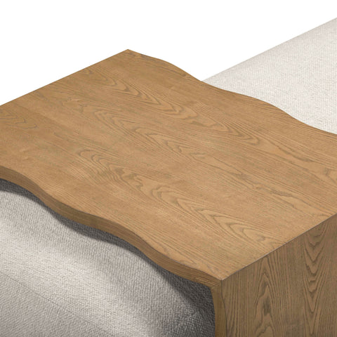 Noemie StClair 54" Performance Basketweave Ottoman with Bridge Table - image 8