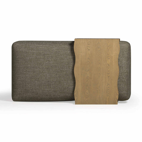 Noemie StClair 54" Performance Basketweave Ottoman with Bridge Table - image 6