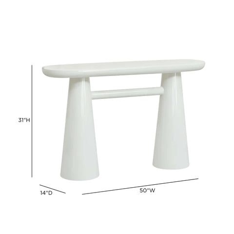 Giselle Beaumont 50" Glossy Lacquer Console Table - image 9
