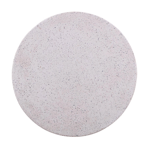 Amelie Verona Light Speckled Concrete Round Side Table - image 4