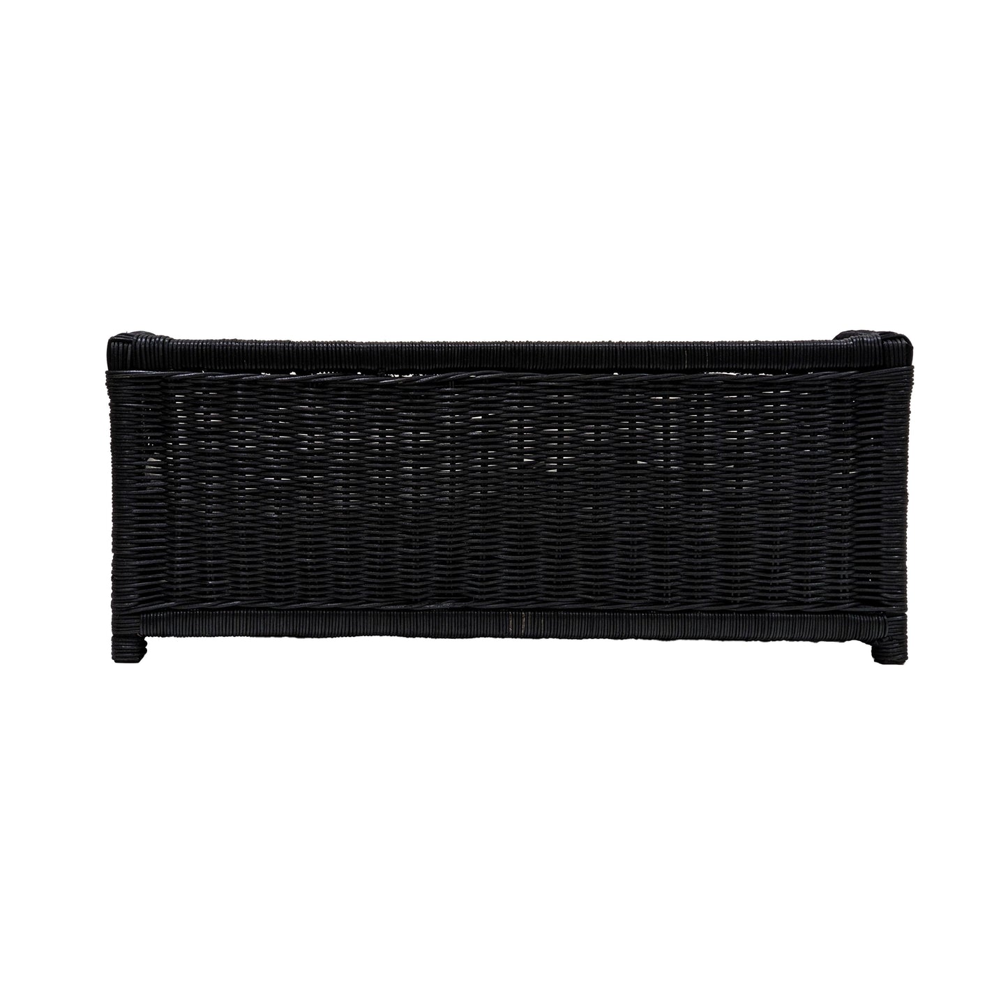 tarra black rattan small pet bed