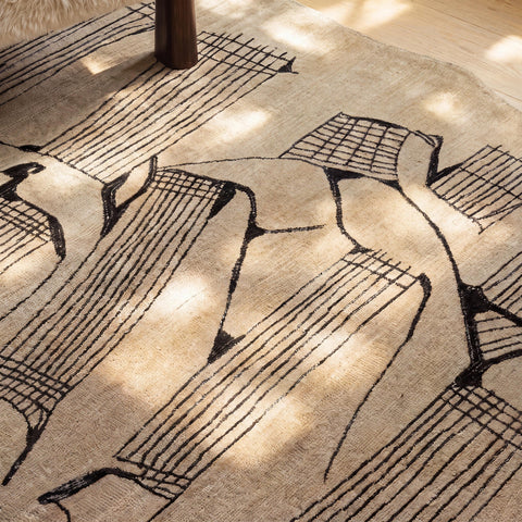 Delphine Orleans Natural Hand Tufted Wool Area Rug 5'X8' - image 2