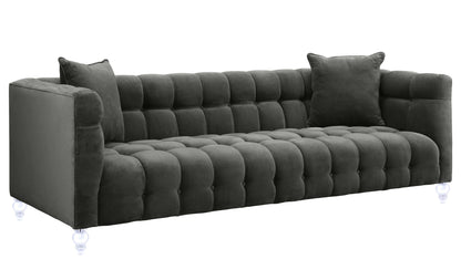 Rapunzel Grey Velvet Sofa