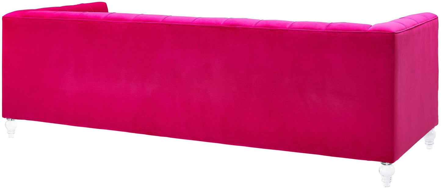 rapunzel hot pink velvet sofa