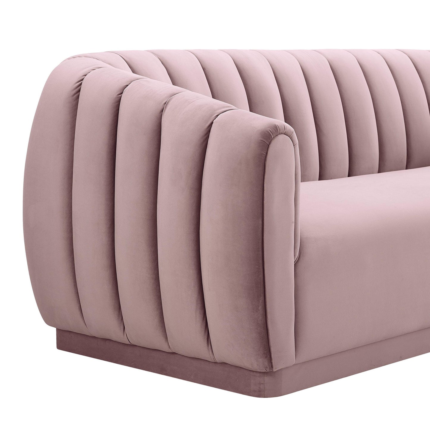 sarana mauve velvet sofa