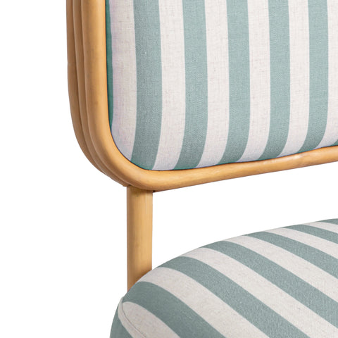 Odette Devereux Striped Performance Linen &amp; Rattan Accent Chair - image 6