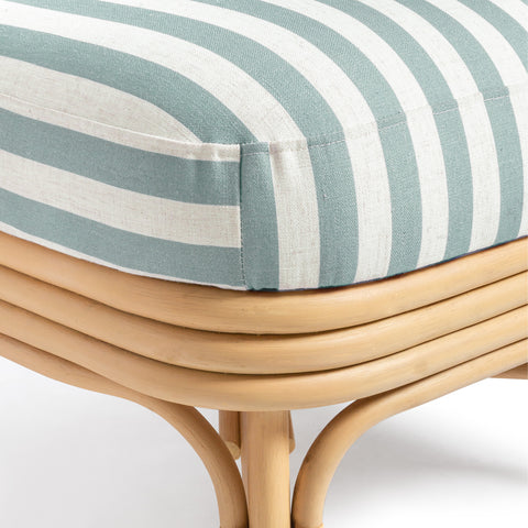 Odette Devereux Striped Performance Linen &amp; Rattan Accent Chair - image 7