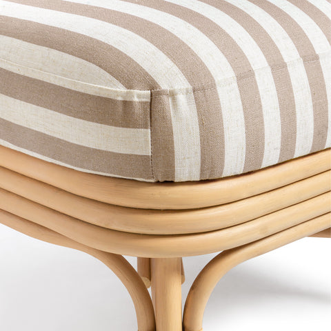 Odette Devereux Striped Performance Linen &amp; Rattan Accent Chair - image 7