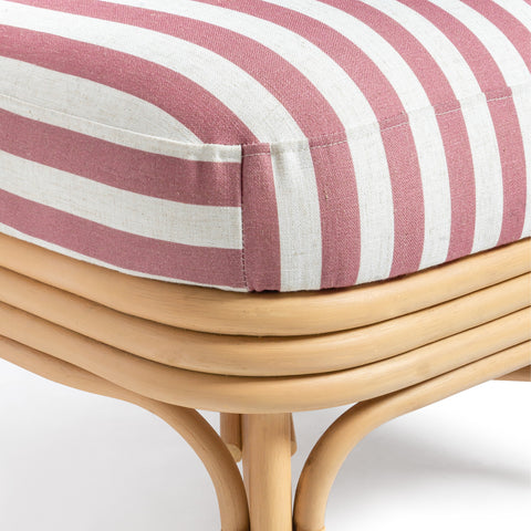 Odette Devereux Striped Performance Linen &amp; Rattan Accent Chair - image 6