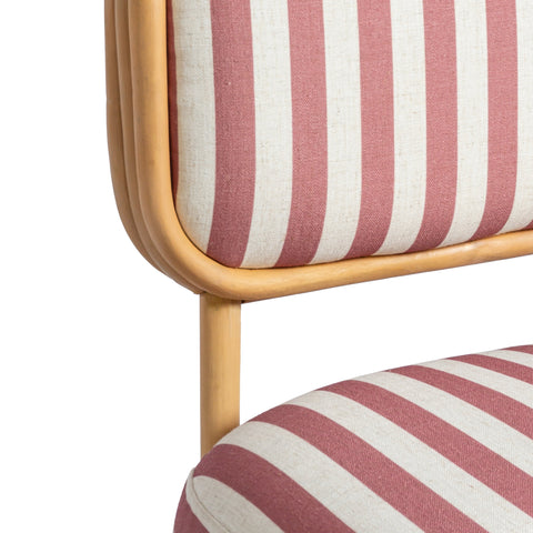 Odette Devereux Striped Performance Linen &amp; Rattan Accent Chair - image 7