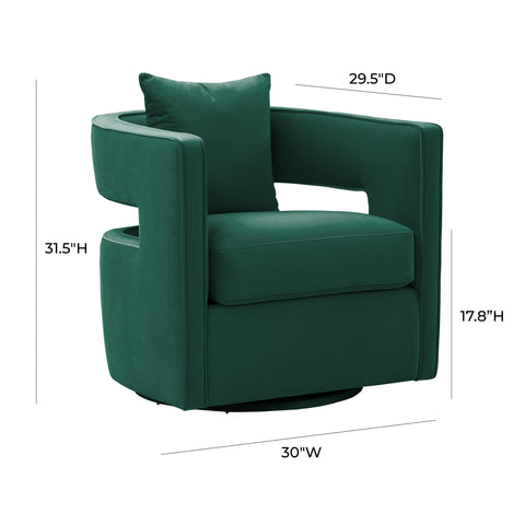 Ayla Forest Green Swivel Chair