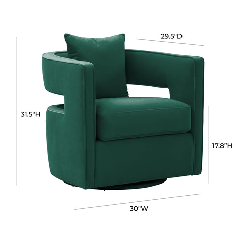 Camille Marlowe Performance Velvet Swivel Accent Chair - image 6