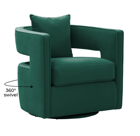 Ayla Forest Green Swivel Chair