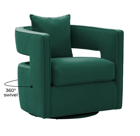 Camille Marlowe Performance Velvet Swivel Accent Chair - image 7