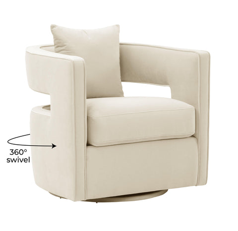 Camille Marlowe Performance Velvet Swivel Accent Chair - image 6