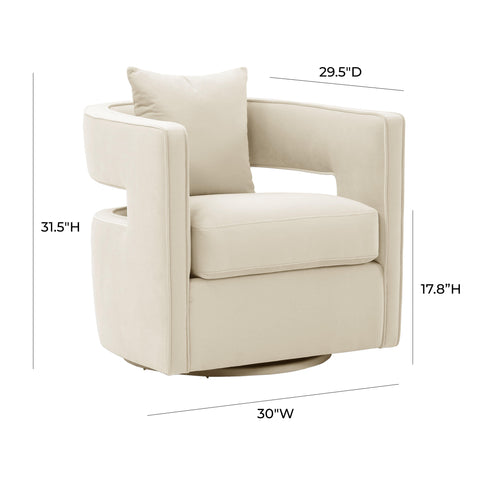 Camille Marlowe Performance Velvet Swivel Accent Chair - image 7