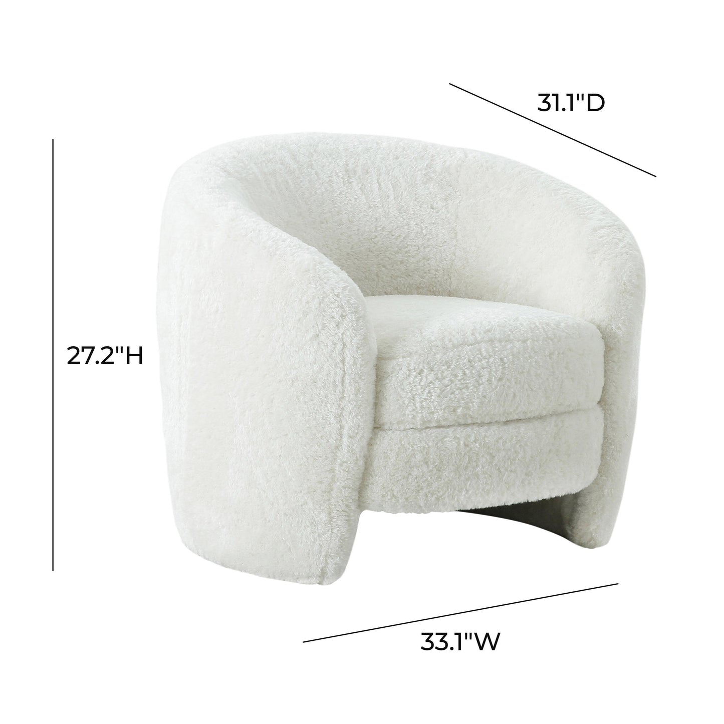 gata faux shearling armchair