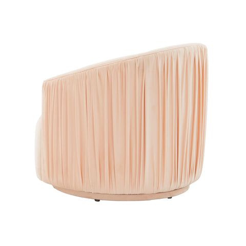 Milan Peche Pleated Swivel Chair