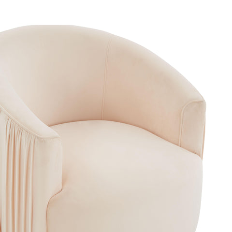 Milan Peche Pleated Swivel Chair