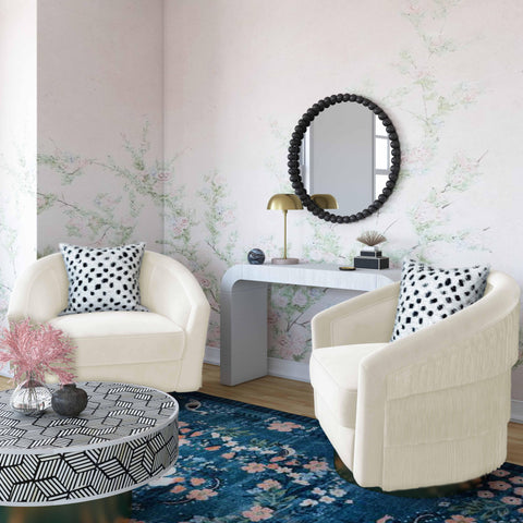 Elliana Cream Swivel Chair