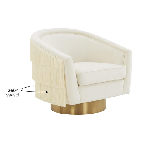 Elliana Cream Swivel Chair