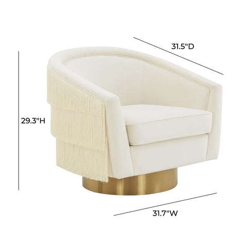 Elliana Cream Swivel Chair