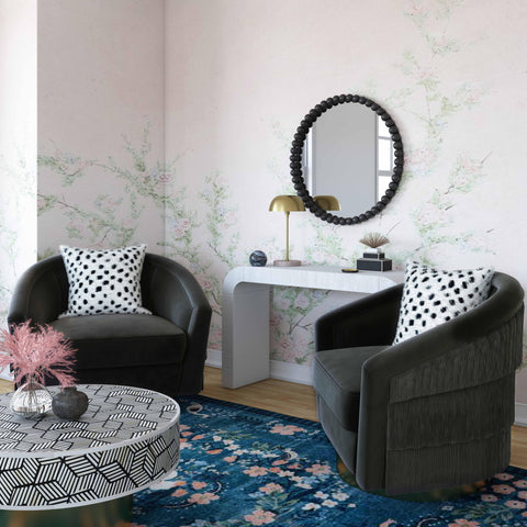 Elliana Black Swivel Chair