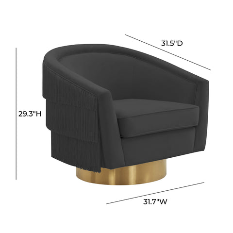 Elliana Black Swivel Chair