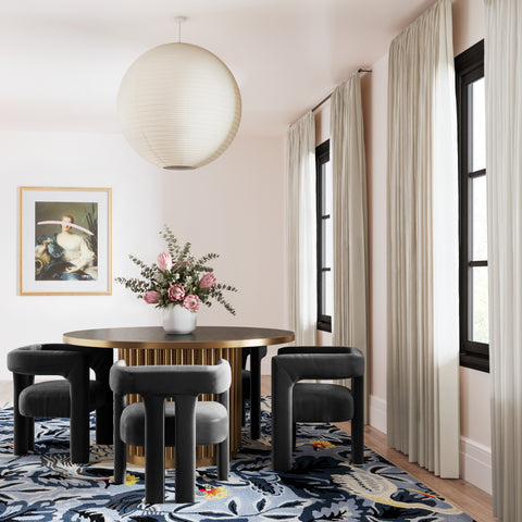 Tamara Black Velvet Chair