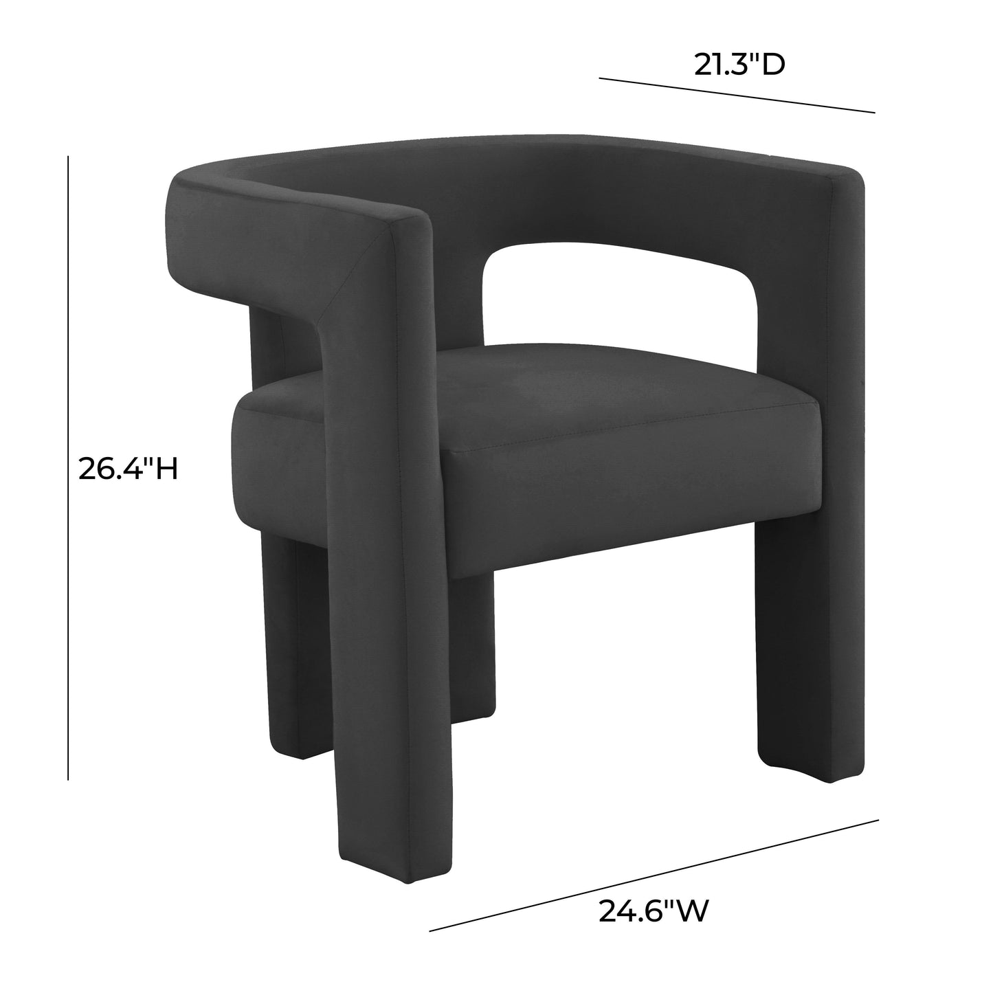 tamara black velvet chair