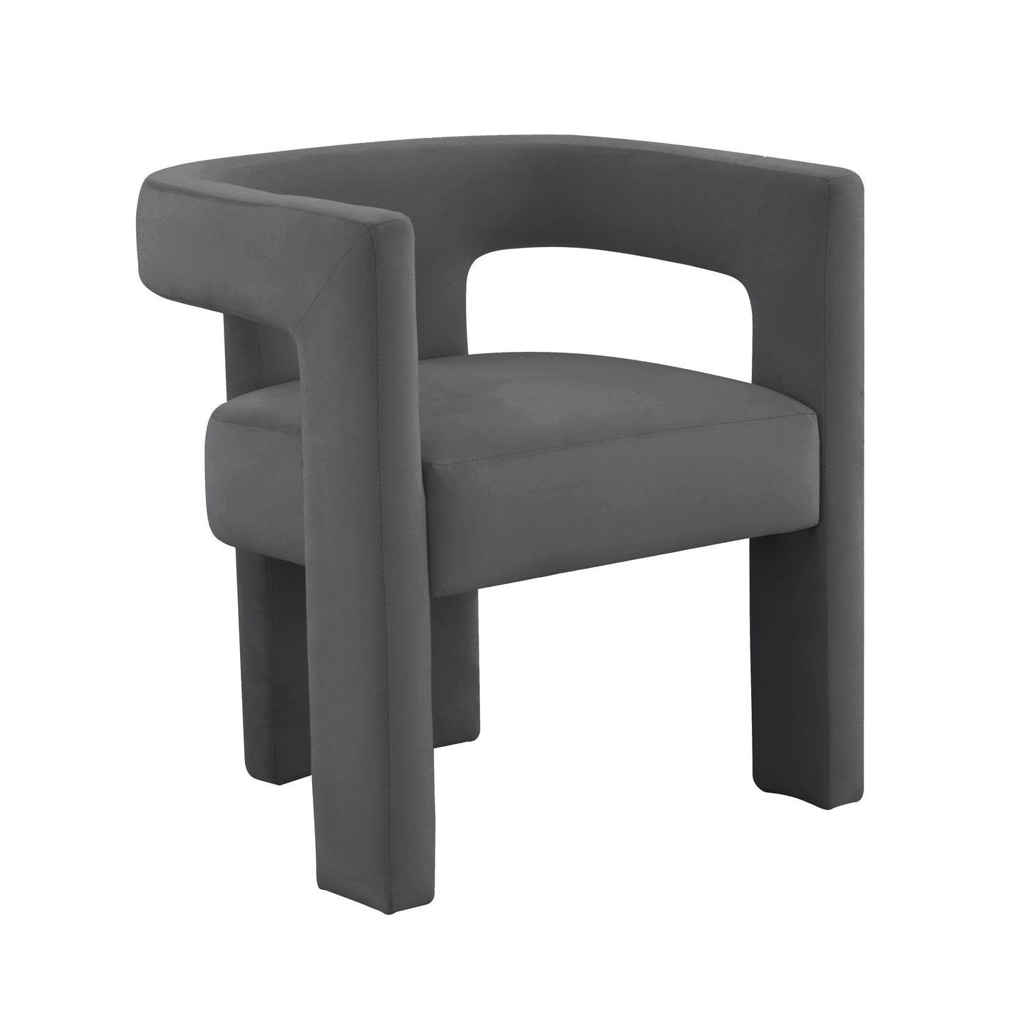 tamara dark grey velvet chair