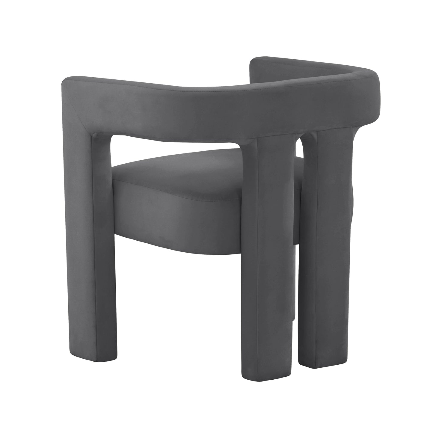 tamara dark grey velvet chair