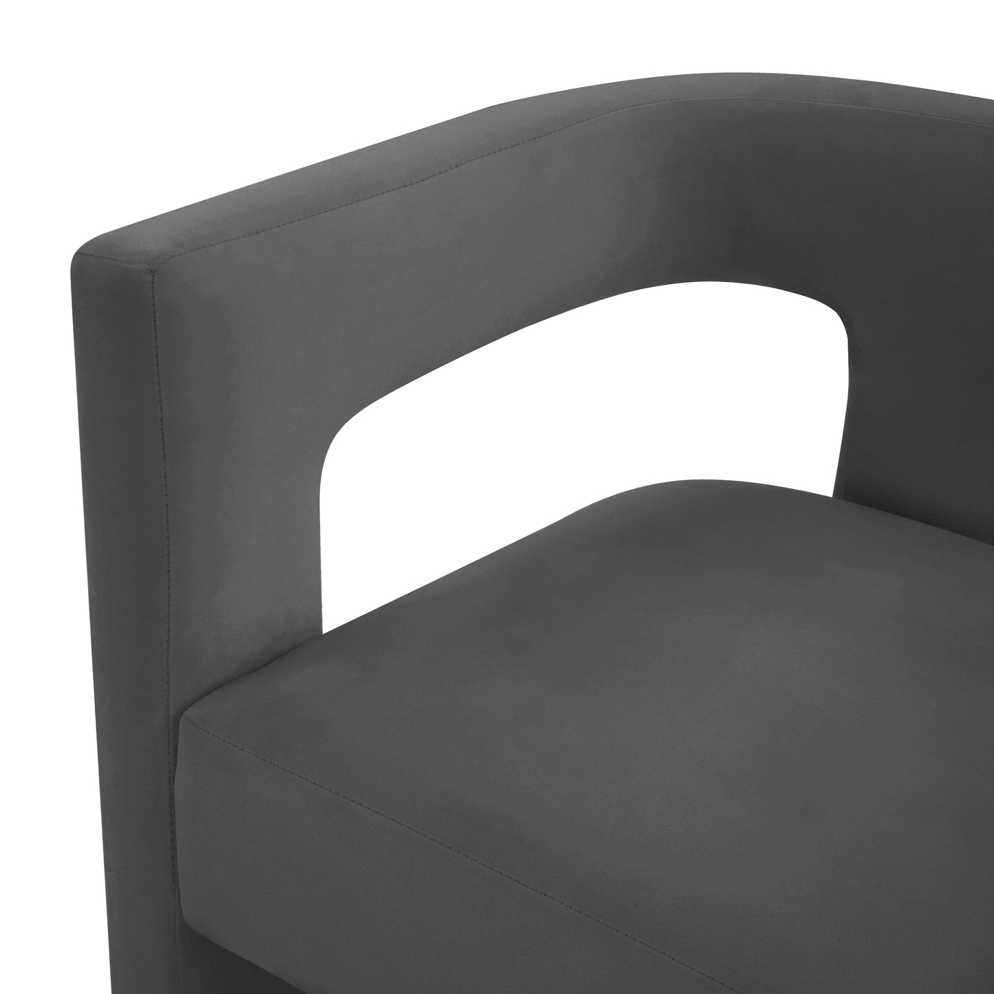 tamara dark grey velvet chair