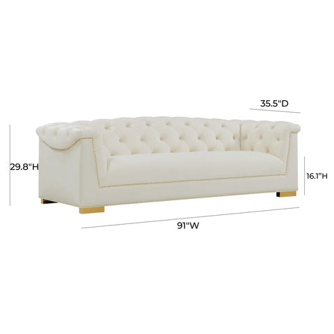 Arielle Garda 91" Performance Velvet Sofa by Inspire Me! Home Decor - image 6