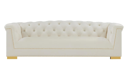 Astrid Cream Velvet Sofa