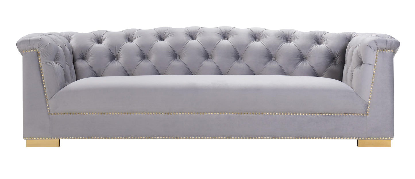 astrid grey velvet sofa